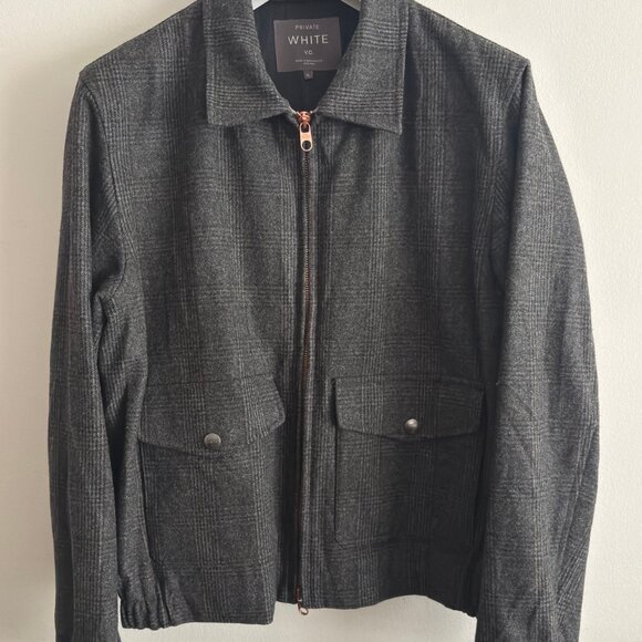 $1050 Private White V.C. x Mr.Porter Check Wool A-2 Bomber -Jacket -- 6/Large-XL - Picture 8 of 16